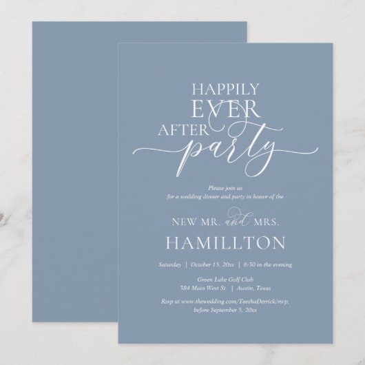 Gelukkig ooit na het huwelijk is er een donkerbrui kaart (Voorkant / Achterkant)