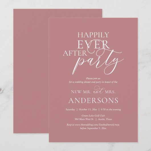 Gelukkig ooit na het huwelijk is het Roos van de D Kaart (Voorkant / Achterkant)