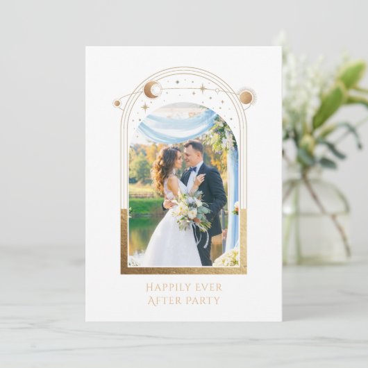 Gelukkig ooit na het huwelijk. kaart (Staand voorkant)