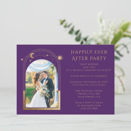 Gelukkig ooit na het huwelijk. kaart (Staand voorkant)