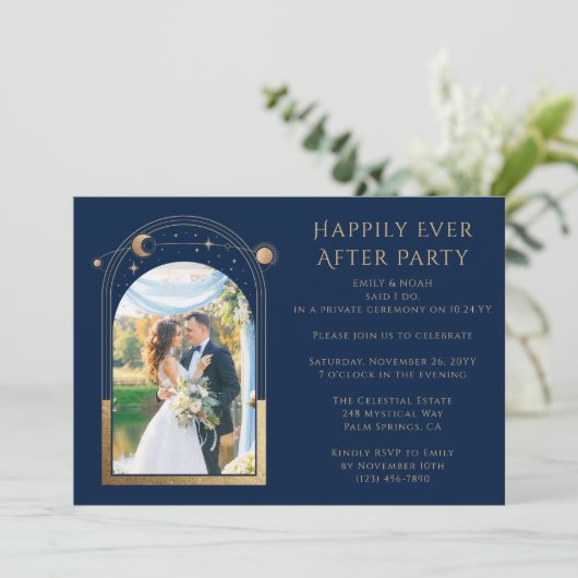 Gelukkig ooit na het huwelijk. kaart (Staand voorkant)