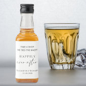 Gelukkig ooit na het huwelijk. likeurfles etiket