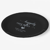 Gelukkig ooit na het huwelijk papieren bordje (Gekanteld)