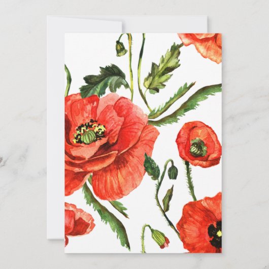 Gelukkig ooit na het huwelijk, Rode papaver Kaart (Achterkant)