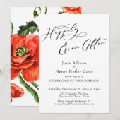 Gelukkig ooit na het huwelijk, Rode papaver Kaart (Voorkant / Achterkant)