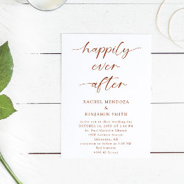 Gelukkig Ooit na het huwelijk van Boho Script Eleg Kaart