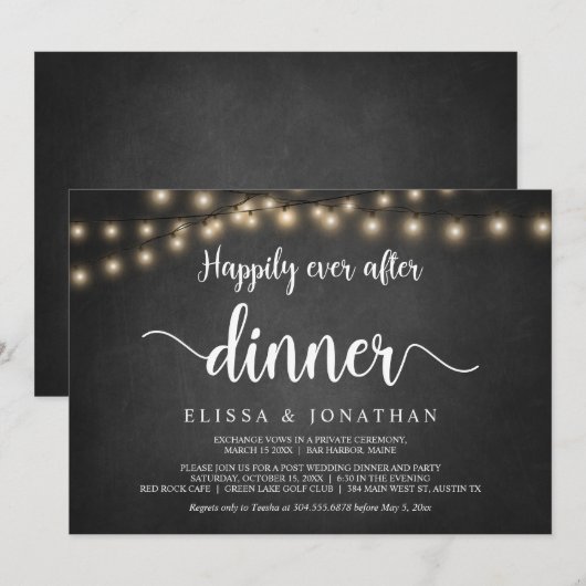 Gelukkig ooit na het inwendige, het Licht van het  Kaart (Voorkant / Achterkant)