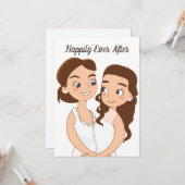 Gelukkig ooit na het lesbische paardenweddenschap kaart (Voorkant / Achterkant in situ)