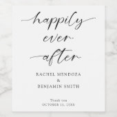 Gelukkig Ooit na het Minimale Manuscript van de We Wijn Etiket (Enkel label)