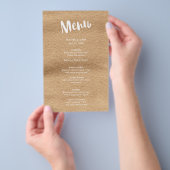 Gelukkig ooit na het Mocha Waterverf Wedding Menu (Hand)