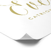 Gelukkig ooit na het Poster van de bruiloft | Goud (Hoek)