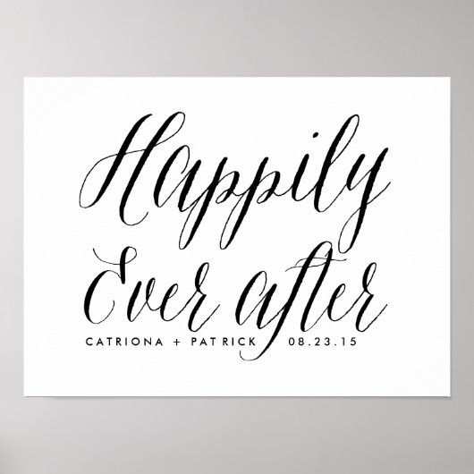 Gelukkig ooit na het Poster van de bruiloft | Zwar (Voorkant)