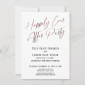 Gelukkig ooit na het Roos Gold Elegant Modern Kaart (Voorkant)