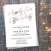 Gelukkig ooit na het Roos Gold Elegant Modern Kaart