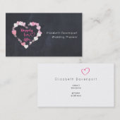 Gelukkig ooit na het roze gevoel van glitterij visitekaartje (Voorkant / Achterkant)