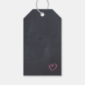 Gelukkig ooit na het roze hartenhuwelijk bedankt cadeaulabel (Achterkant)