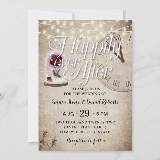 Gelukkig ooit na het sprookjeshuwelijk kaart (Voorkant)