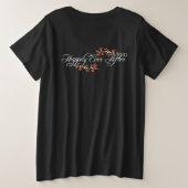 Gelukkig ooit na het tropische hibiscus bruilding  grote maat t-shirt (Design achterkant)