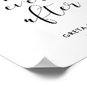 Gelukkig ooit na het trouwbord poster (Hoek)