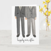 Gelukkig ooit na het Vrolijke wenskaart van het Kaart (Gele Bloem)