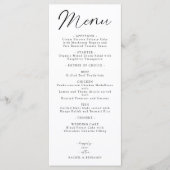 Gelukkig ooit na het Wedden Menu Elegant Minimal (Voorkant)