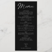 Gelukkig ooit na het Wedden Menu Elegant Minimal (Voorkant)