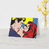 Gelukkig ooit na het Wenskaart van het Pop-art Kaart (Gele Bloem)