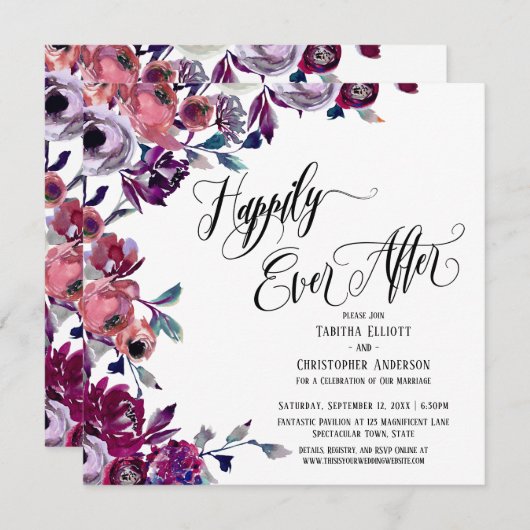 Gelukkig ooit na het Werk van het Manuscript Vette Kaart (Voorkant / Achterkant)