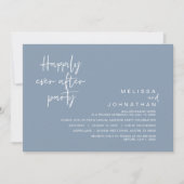 Gelukkig ooit na huwelijksfeest, Dusty Blue Kaart (Voorkant)