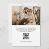 Gelukkig ooit na huwelijksfeest QR-code receptie Kaart (Achterkant)