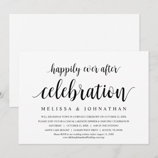 Gelukkig ooit na huwelijksfeestdag I Kaart (Voorkant / Achterkant)