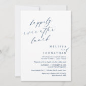 Gelukkig ooit na huwelijkslunch viering kaart (Voorkant)