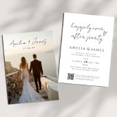 Gelukkig ooit na huwelijksreceptie QR Code Foto Kaart