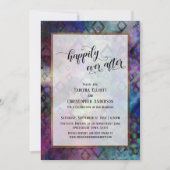 Gelukkig ooit na kleurrijk Abstract met goud Kaart (Voorkant)