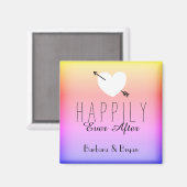 Gelukkig ooit na koelkastmagneet magneet (Voorkant / Achterkant)