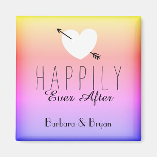 Gelukkig ooit na koelkastmagneet magneet