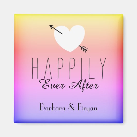 Gelukkig ooit na koelkastmagneet magneet (Voorkant)