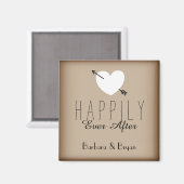 Gelukkig ooit na koelkastmagneet magneet (Voorkant / Achterkant)