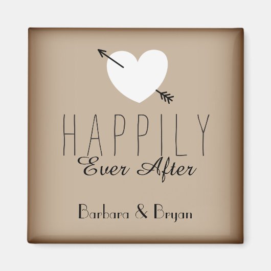 Gelukkig ooit na koelkastmagneet magneet (Voorkant)