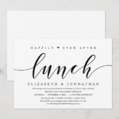 Gelukkig ooit na Lunch, de Buwende Invita Kaart (Voorkant / Achterkant)
