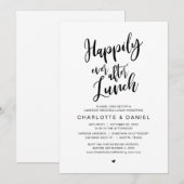 Gelukkig ooit na Lunch, weddenschap Kaart (Voorkant / Achterkant)