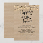 Gelukkig ooit na Lunch, weddenschap Kaart (Voorkant / Achterkant)