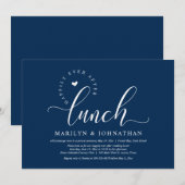 Gelukkig ooit na Lunch, Wedding Elopement Party Kaart (Voorkant / Achterkant)