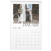 Gelukkig ooit na minimale bruiloft foto collage kalender (Jan 2027)