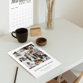 Gelukkig ooit na minimale bruiloft foto collage kalender