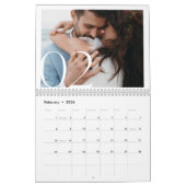 Gelukkig ooit na minimale bruiloft foto collage kalender (Feb 2026)