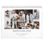 Gelukkig ooit na minimale bruiloft foto collage kalender (Hoes)
