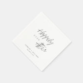 Gelukkig ooit na minimalistische Black Script brui Servet (Hoek)