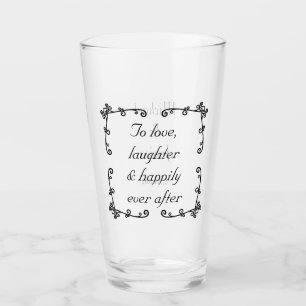 Gelukkig ooit na minimalistische offerte aangepast glas