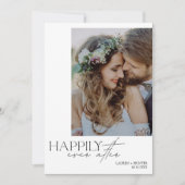 Gelukkig ooit na Modern Fotobruiloft Aankondiging (Voorkant)